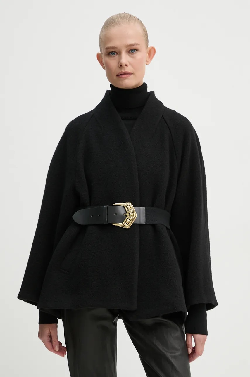 

Вълнено яке BA&SH в черно преходен модел, Черен