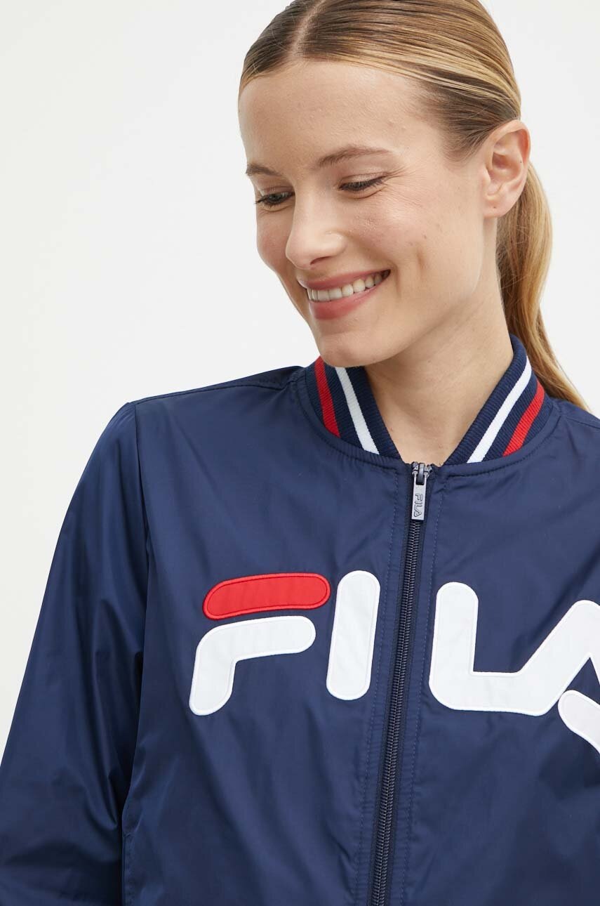 Μπουφάν bomber Fila Larkana γυναικείο, χρώμα: ναυτικό μπλε, FAW0758 φωτογραφία