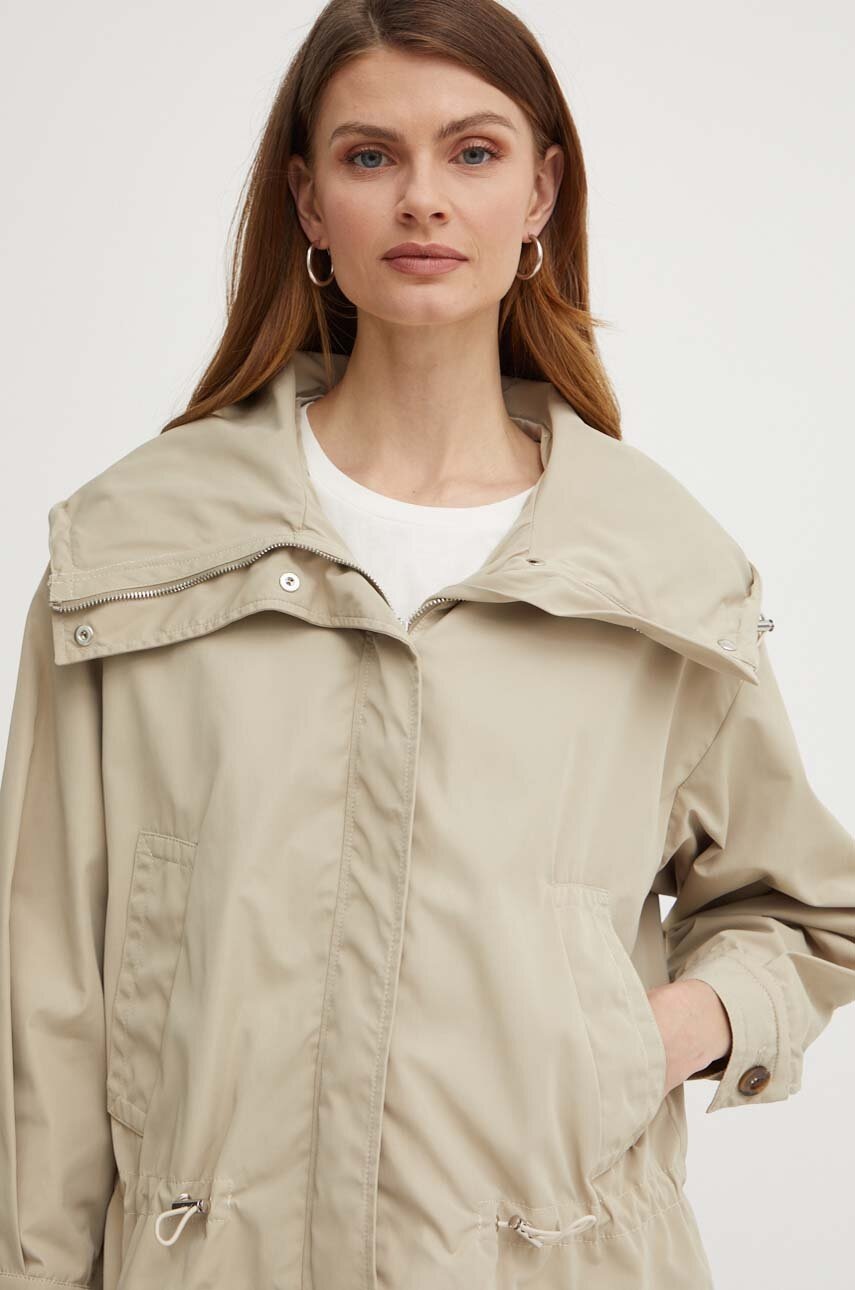 Куртка Marella жіноча колір зелений перехідна oversize 2413021044200 