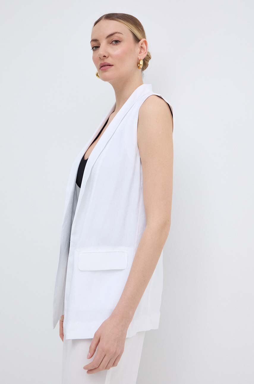 Armani Exchange vesta culoarea alb, desfacut, 3DYQ39 YN9RZ