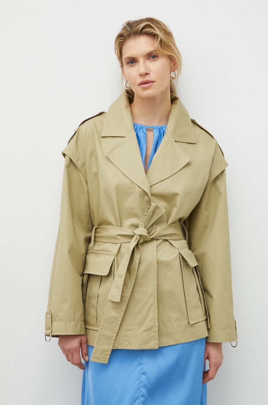 E-shop Bavlněný kabát 2NDDAY béžová barva