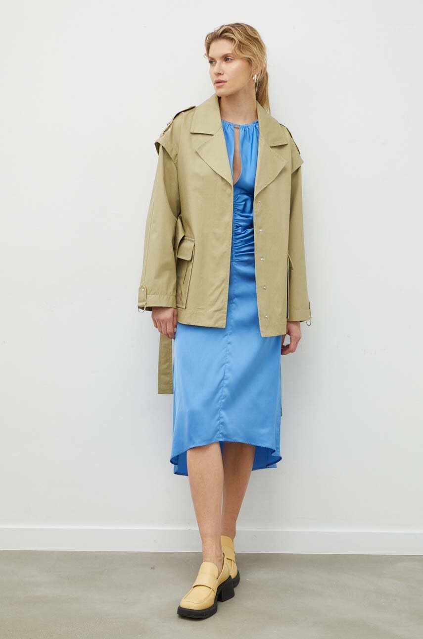 Βαμβακερό παλτό 2NDDAY2ND Riley - Canvas Twill χρώμα: μπεζ 2242111507 φωτογραφία