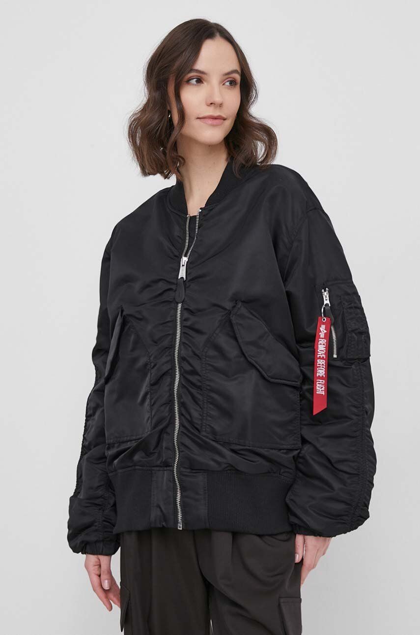 Alpha Industries geaca bomber CWU MA-1 Bomber NC Wmn femei, culoarea negru, de tranzitie