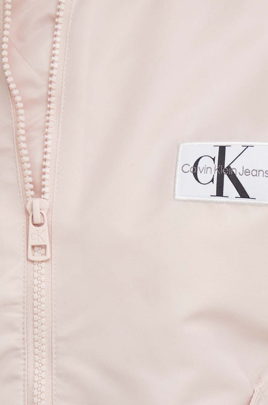 Куртка-бомбер Calvin Klein Jeans жіночий колір рожевий перехідна 