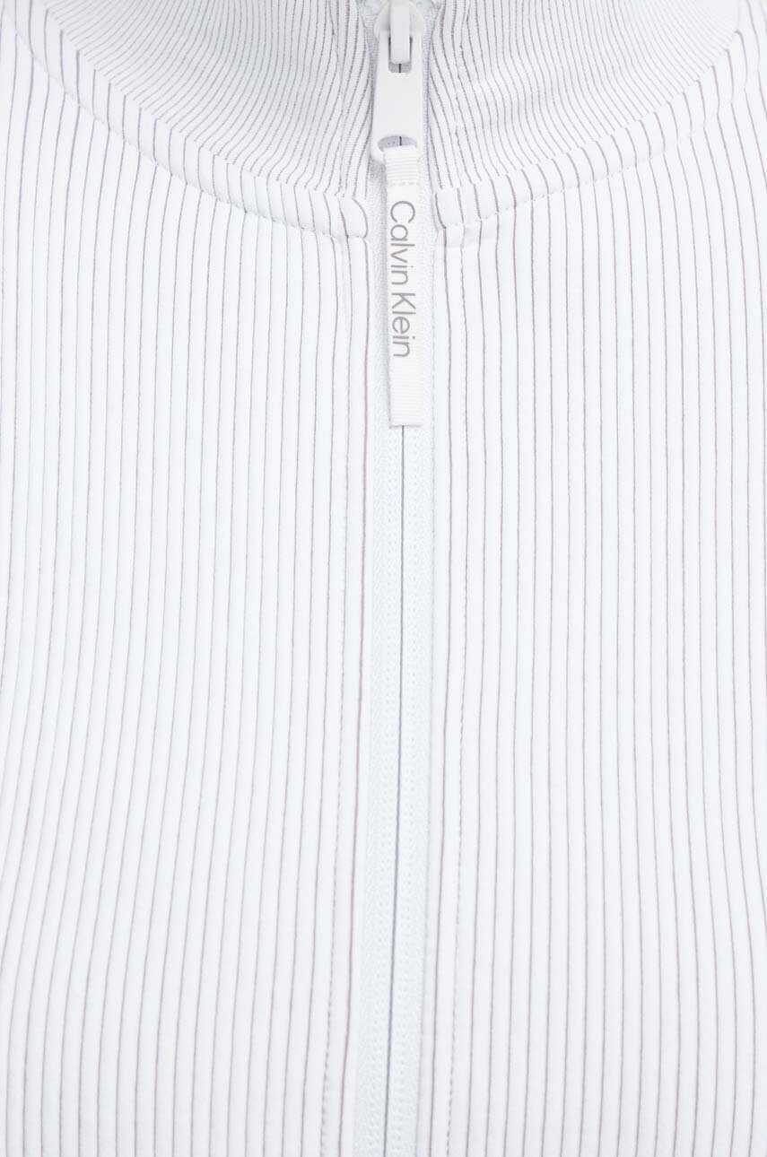 Тренувальна кофта Calvin Klein Performance колір білий однотонна 