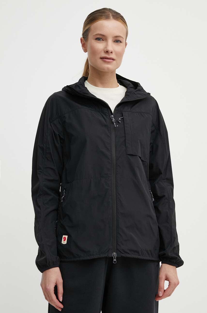 Fjallraven geaca High Coast femei, culoarea negru, de tranzitie, F83516