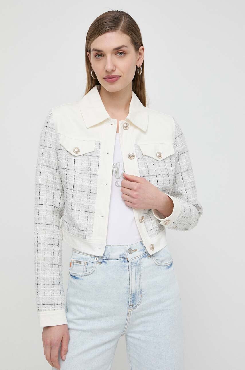 Levně Bunda Guess NATALIE dámská, béžová barva, přechodná, W4GL21 WFWW2