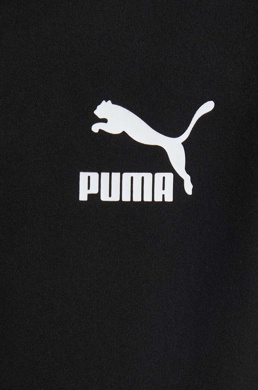 Куртка-бомбер Puma Classics Shiny Bomber жіноча колір чорний перехідна 623696 