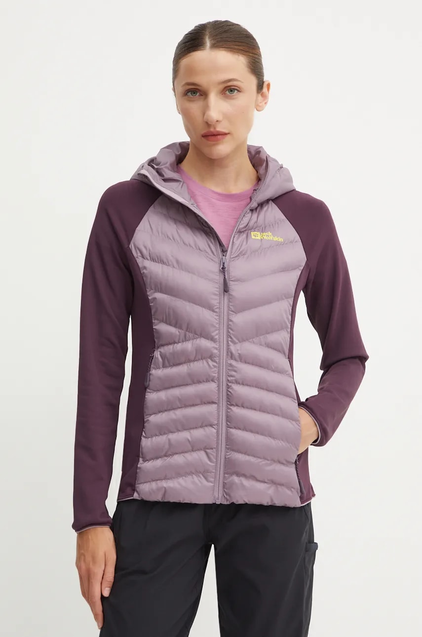 Jack Wolfskin jacheta de exterior Routeburn Pro Hybrid culoarea violet Jack Wolfskin jacheta de exterior Routeburn Pro Hybrid culoarea violet