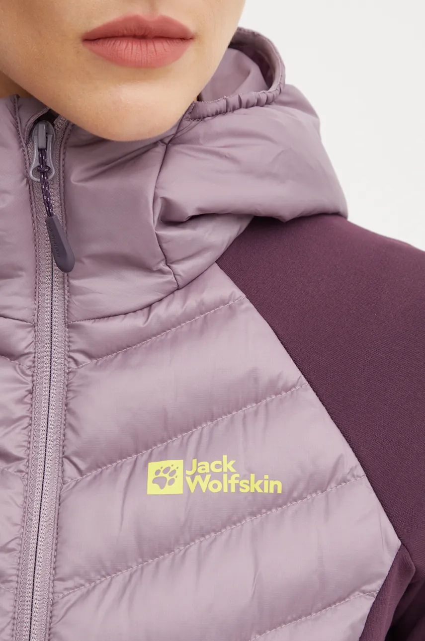 Μπουφάν Jack Wolfskin Routeburn Pro Hybrid χρώμα: μοβ φωτογραφία