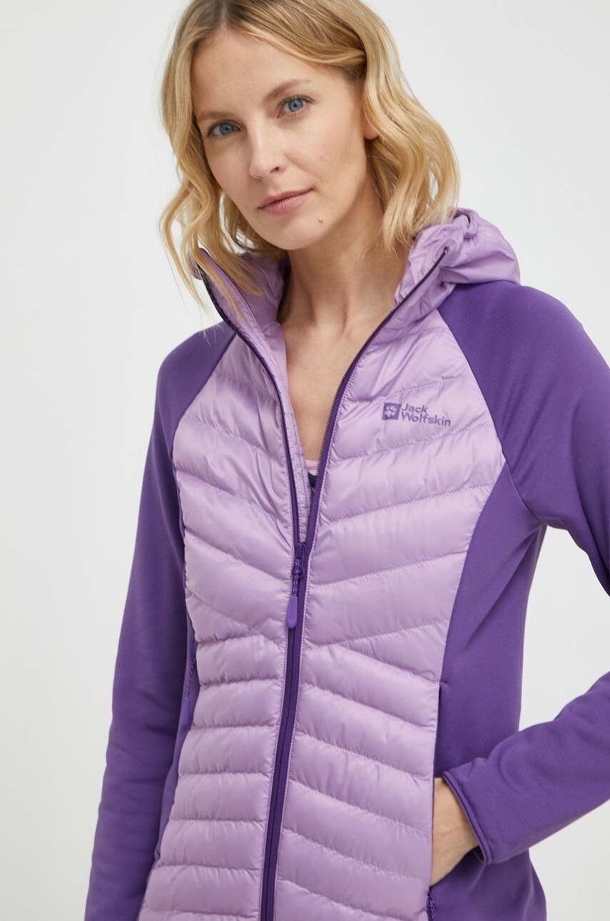 Jack Wolfskin jacheta de exterior Routeburn Pro Hybrid culoarea violet