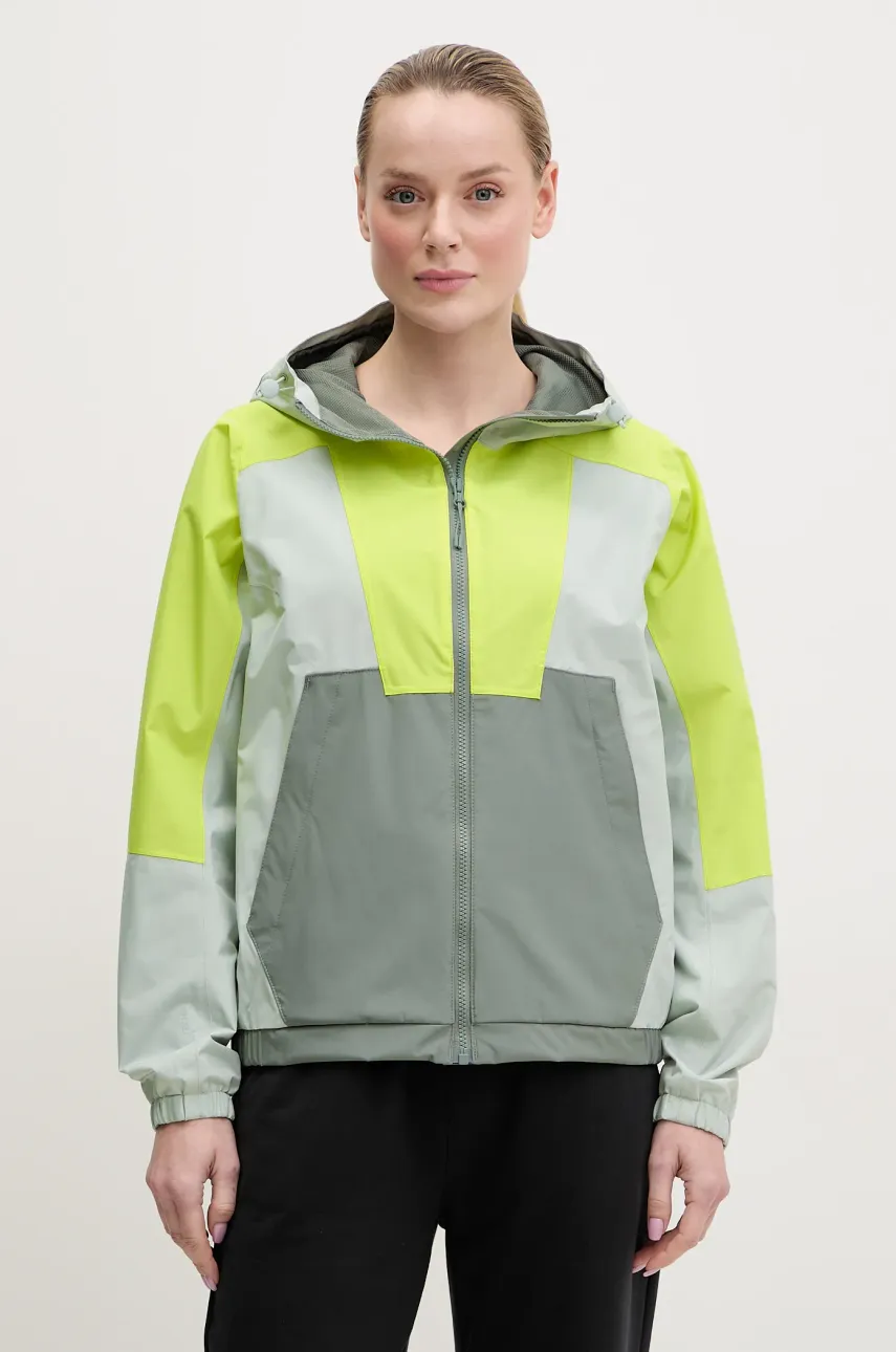 Helly Hansen geaca femei, culoarea verde, de tranzitie, 54077