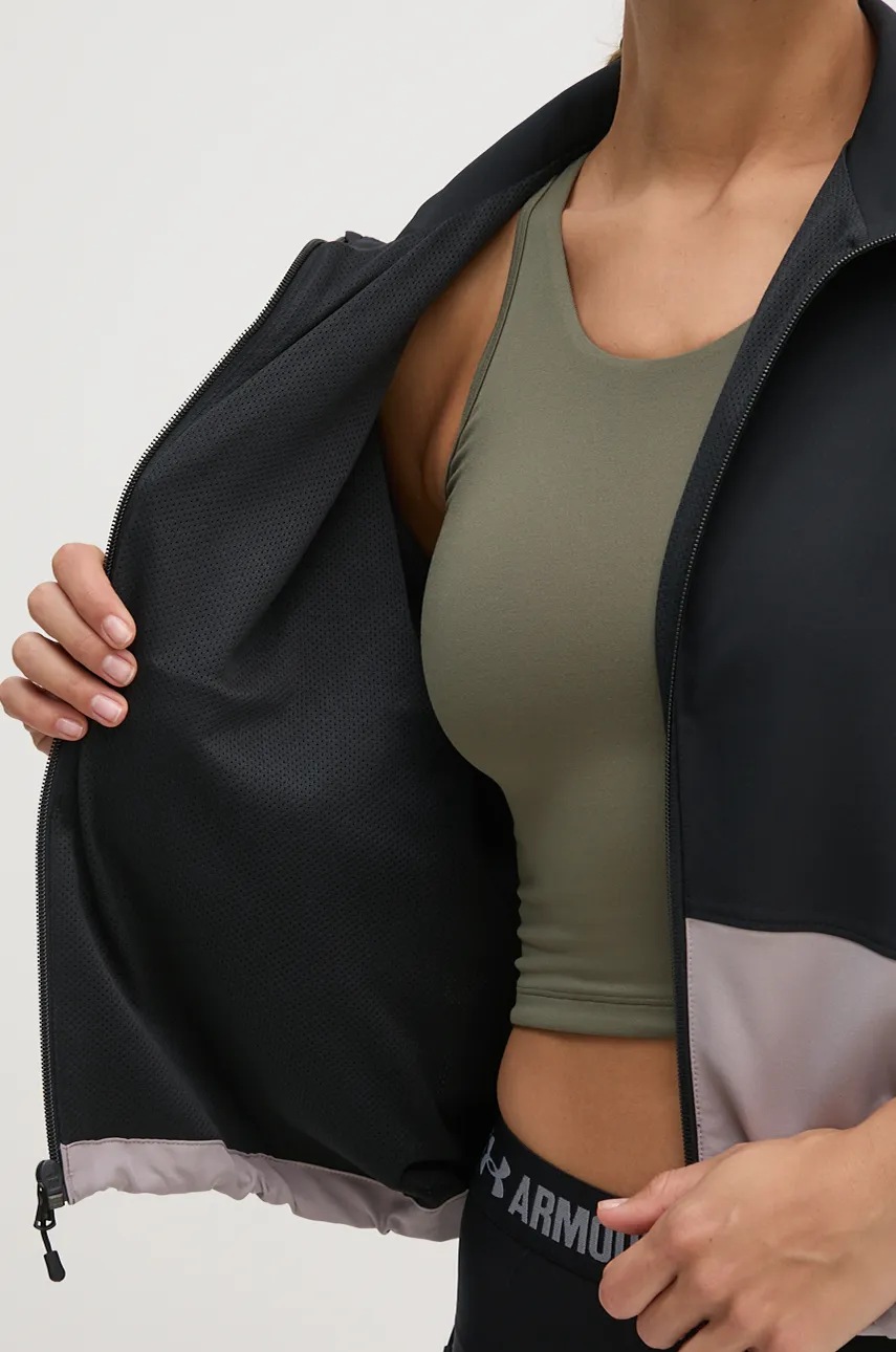 Куртка для тренувань Under Armour Unstoppable колір чорний перехідна oversize 1374889 