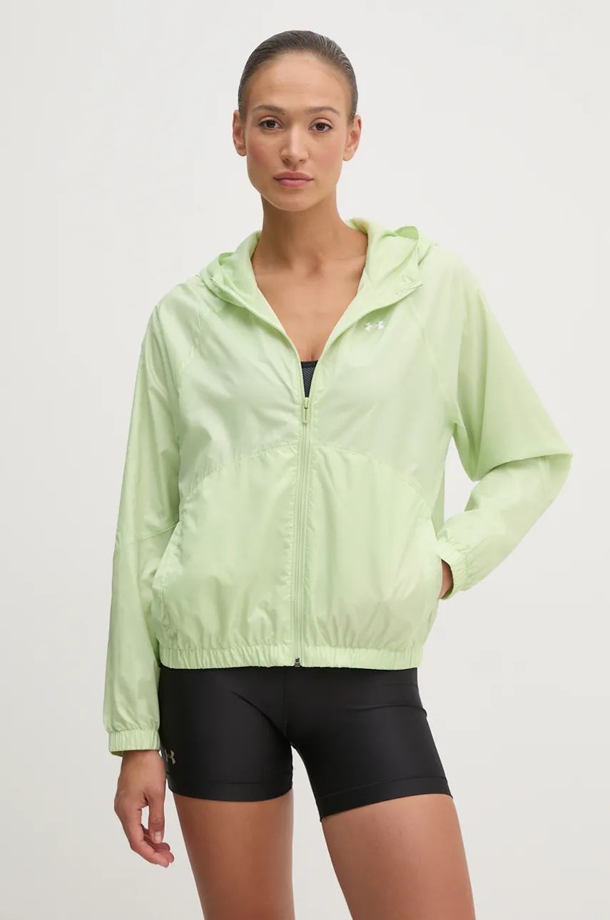 Under Armour windbreaker Rival culoarea verde, de tranzitie