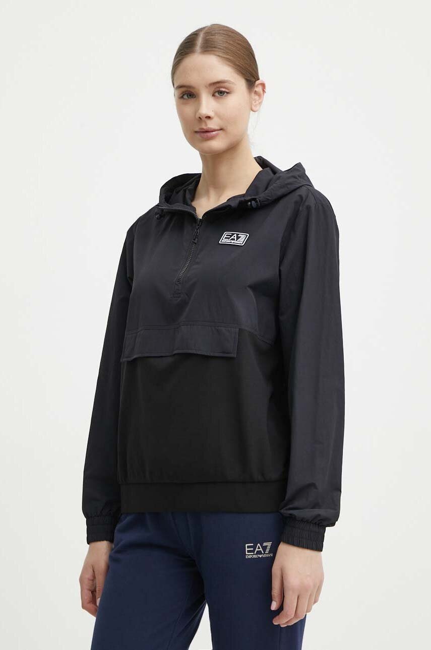 

Яке EA7 Emporio Armani в черно преходен модел, Черен