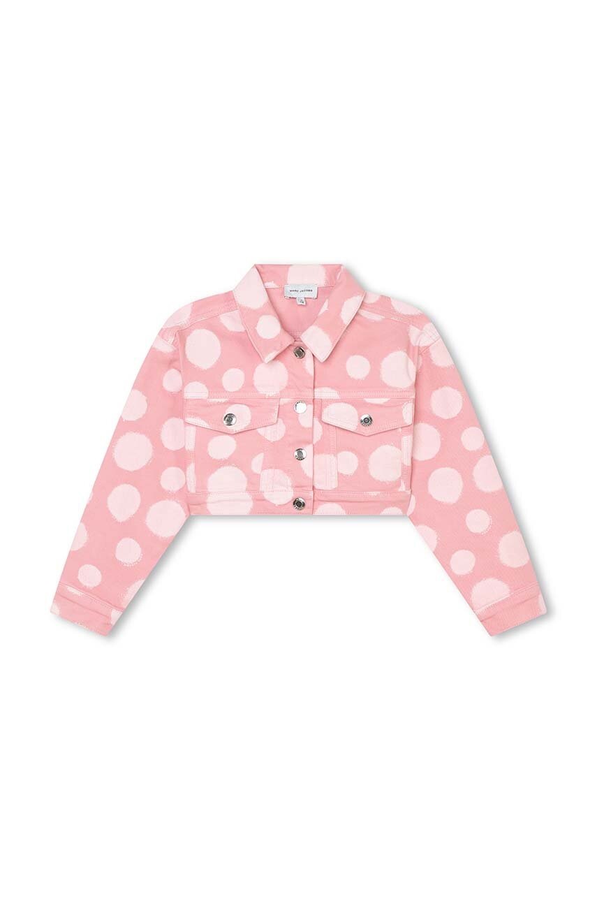 Детская джинсовая куртка Marc Jacobs цвет розовый