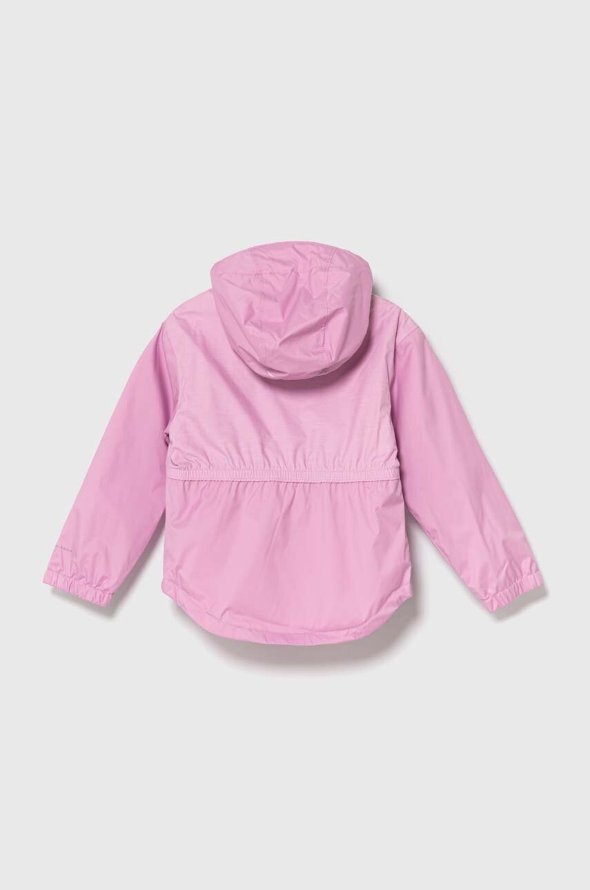 Дитяча куртка Columbia Rainy Trails Fleece колір рожевий