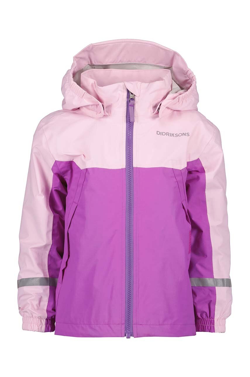 Дитячий дощовик Didriksons PILVI KIDS JKT колір фіолетовий