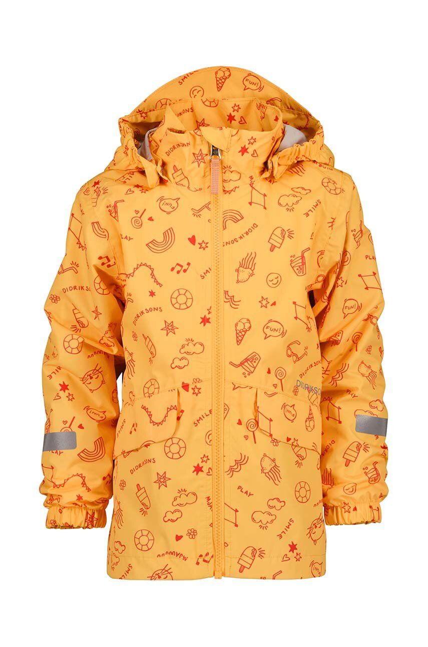 Dětská nepromokavá bunda Didriksons NORMA KIDS PR JKT 3 oranžová barva 505265 140