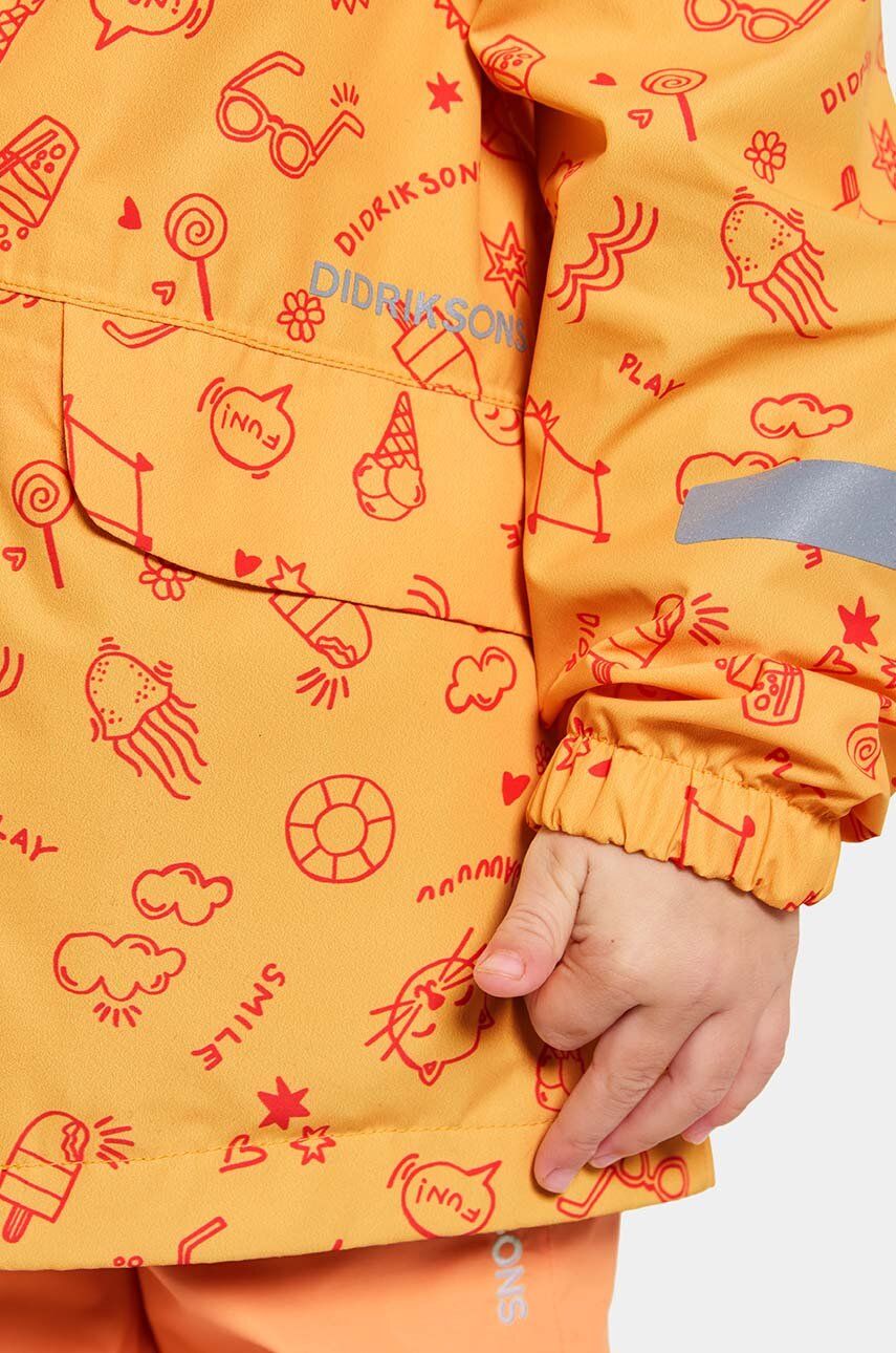 Dětská nepromokavá bunda Didriksons NORMA KIDS PR JKT 3 oranžová barva 505265 140