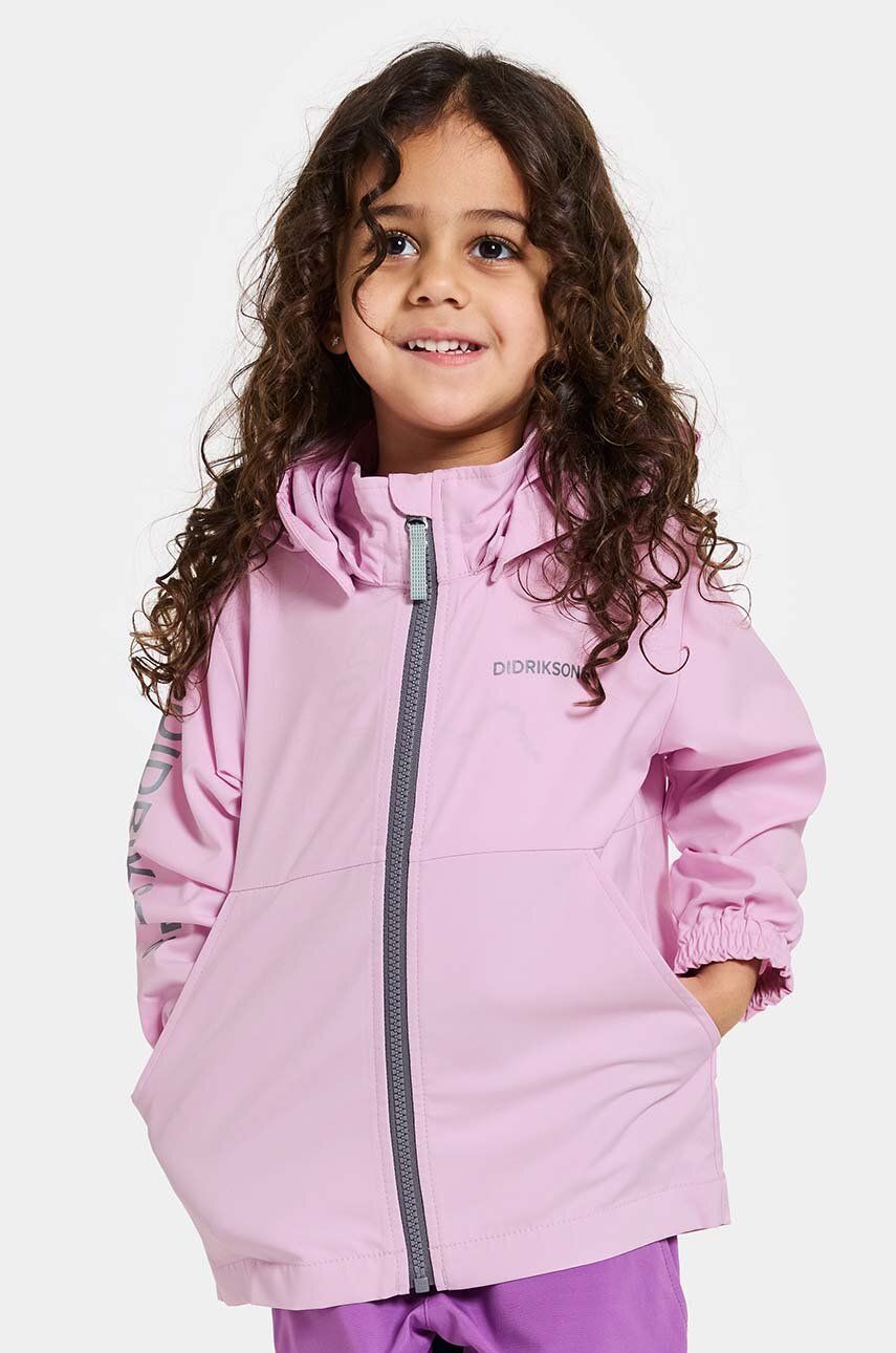 E-shop Dětská bunda Didriksons HALLON KIDS JKT fialová barva