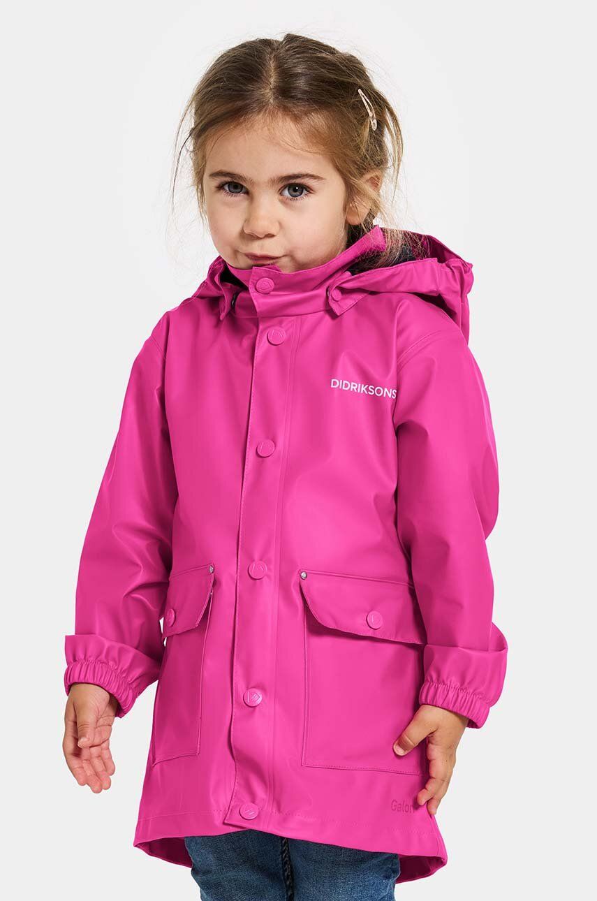Levně Dětská nepromokavá bunda Didriksons JOJO KIDS JKT růžová barva
