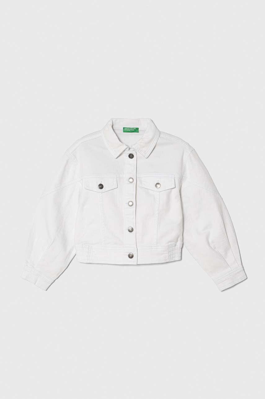 E-shop Dětská bunda United Colors of Benetton bílá barva