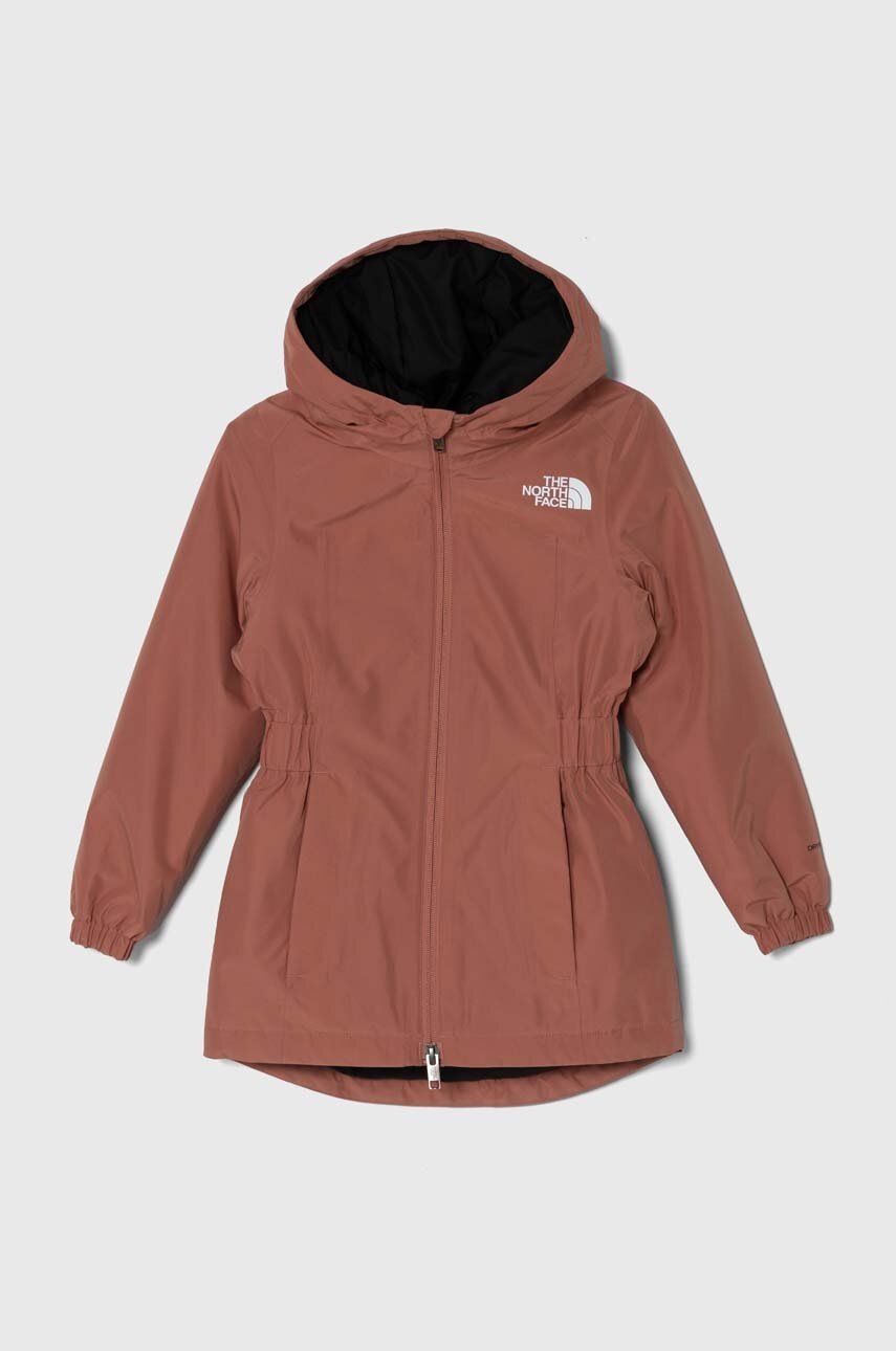 Levně Dětská bunda The North Face HIKESTELLAR PARKA hnědá barva