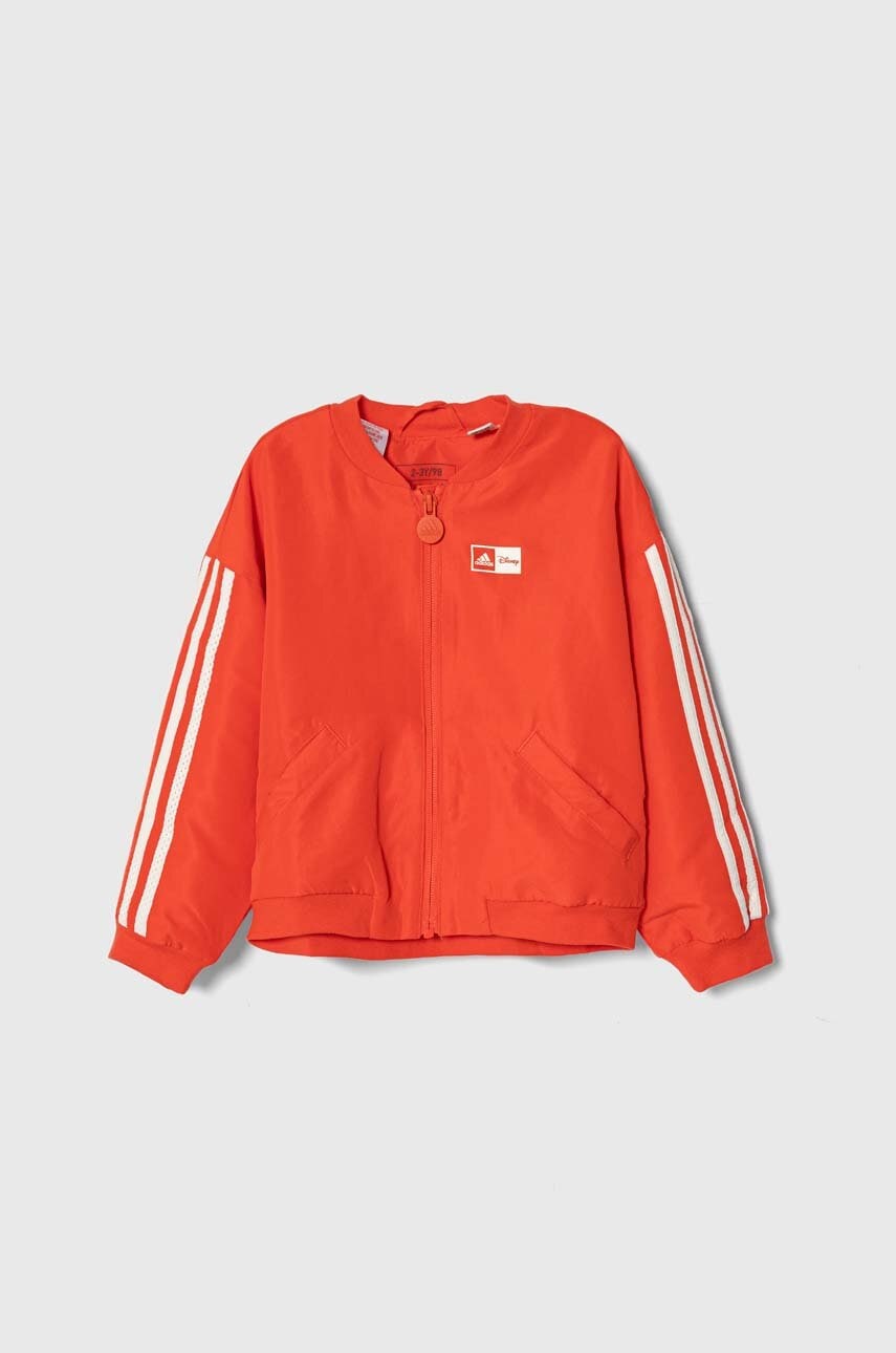 adidas geaca bomber pentru copii culoarea rosu