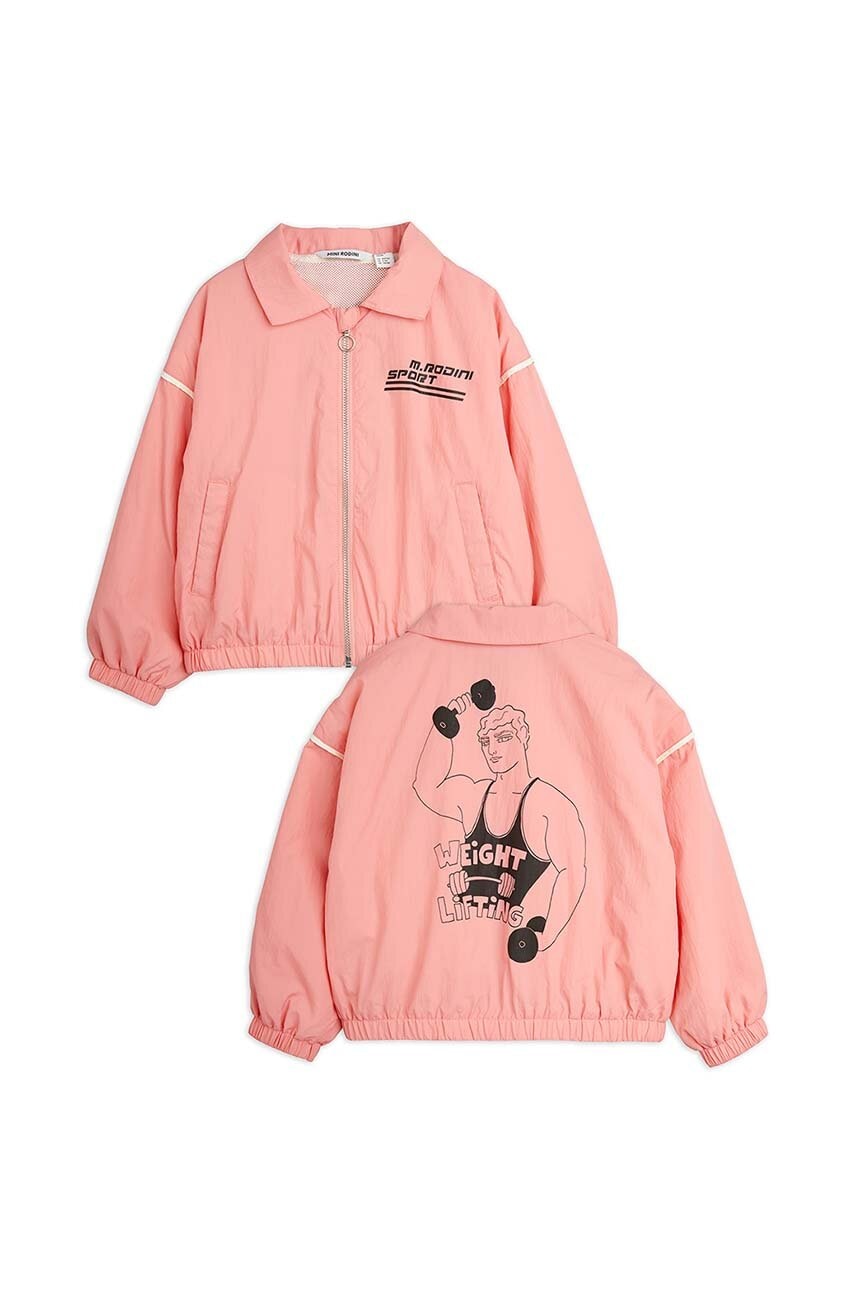 Mini Rodini geaca bomber pentru copii culoarea roz