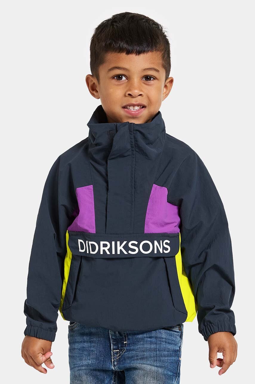 E-shop Dětská bunda Didriksons BJÖRNBÄR KIDS ANORAK černá barva