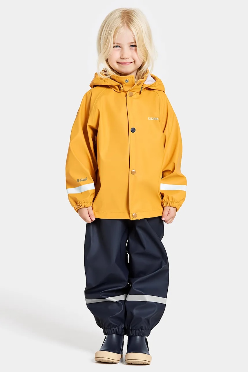 Didriksons salopeta copii SLASKEMAN KIDS SET 2 culoarea galben Didriksons salopeta copii SLASKEMAN KIDS SET 2 culoarea galben