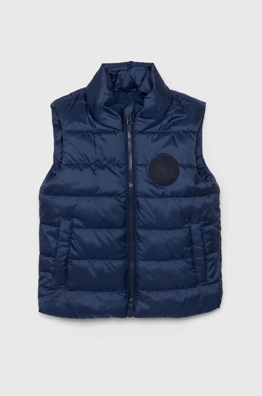 

Детски елек Guess в тъмносиньо, Тъмносин