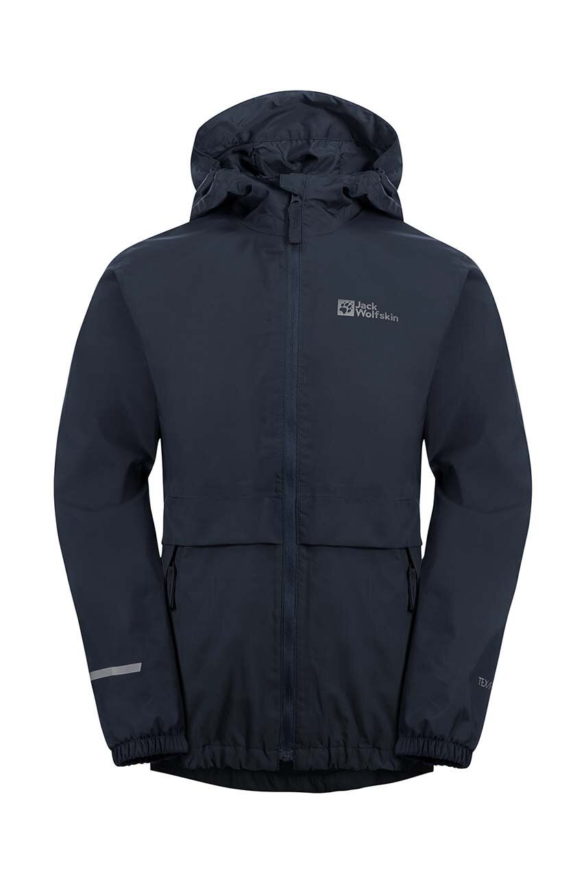 Jack Wolfskin geaca de ploaie copii RAINY DAYS culoarea albastru marin