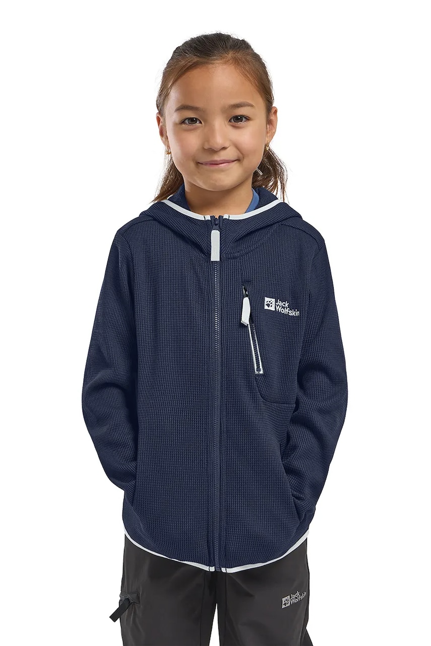 Jack Wolfskin geaca copii ACTAMICRID MIDLAYER culoarea albastru marin Jack Wolfskin geaca copii ACTAMICRID MIDLAYER culoarea albastru marin