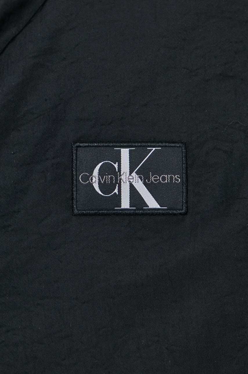 Jakna Calvin Klein Jeans Za Muškarce, Boja: Crna, Za Prijelazno Razdoblje, Oversize, J30J325290