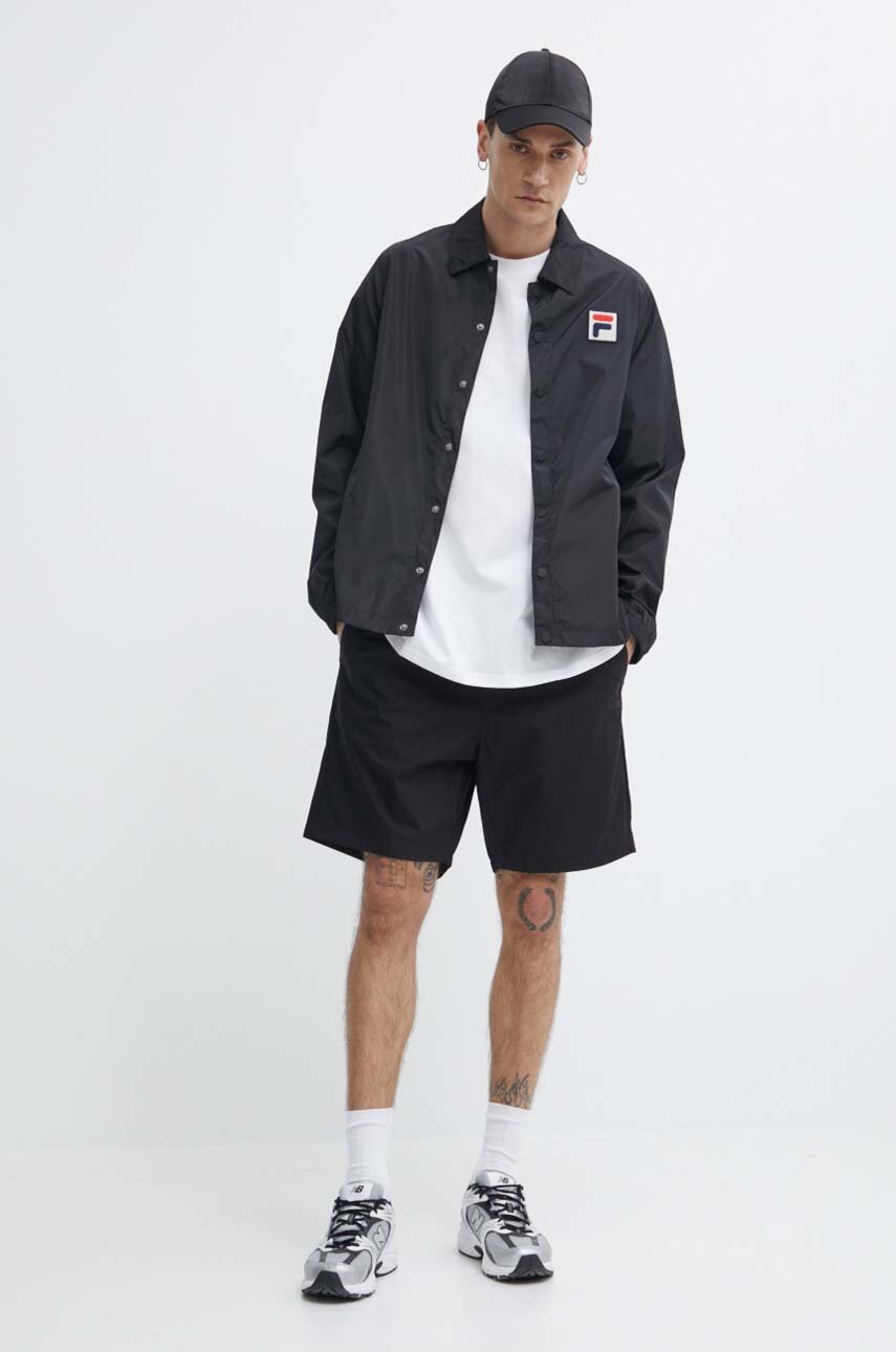Μπουφάν Fila Lyon χρώμα: μαύρο, FAM0653 φωτογραφία