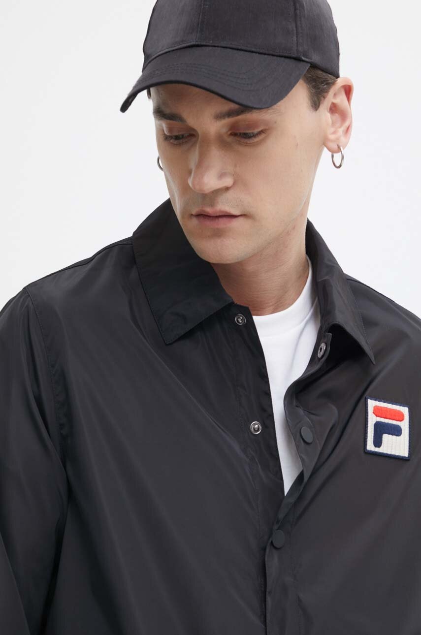 Μπουφάν Fila Lyon χρώμα: μαύρο, FAM0653 φωτογραφία