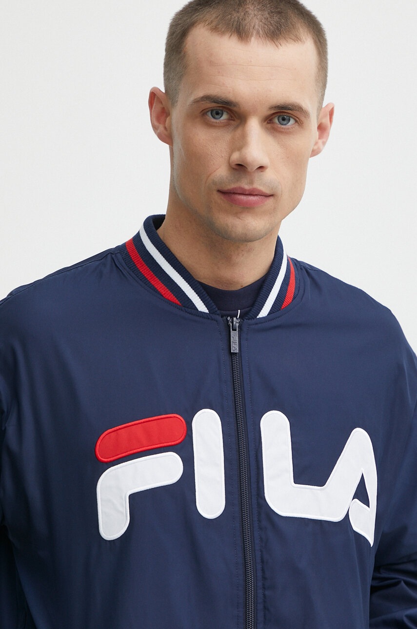 Μπουφάν bomber Fila Logrono ανδρικό, χρώμα: ναυτικό μπλε, FAM0679 φωτογραφία