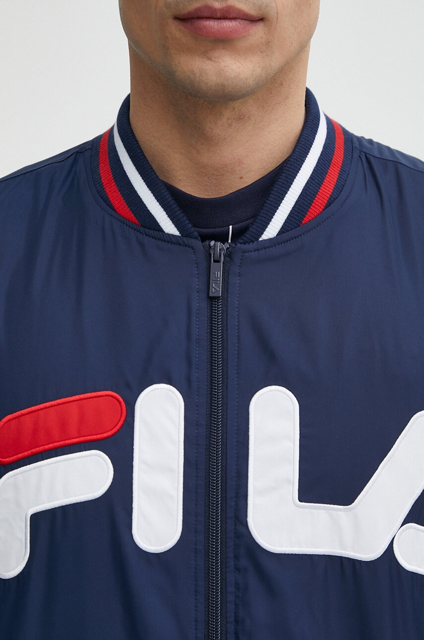 Μπουφάν bomber Fila Logrono ανδρικό, χρώμα: ναυτικό μπλε, FAM0679 φωτογραφία