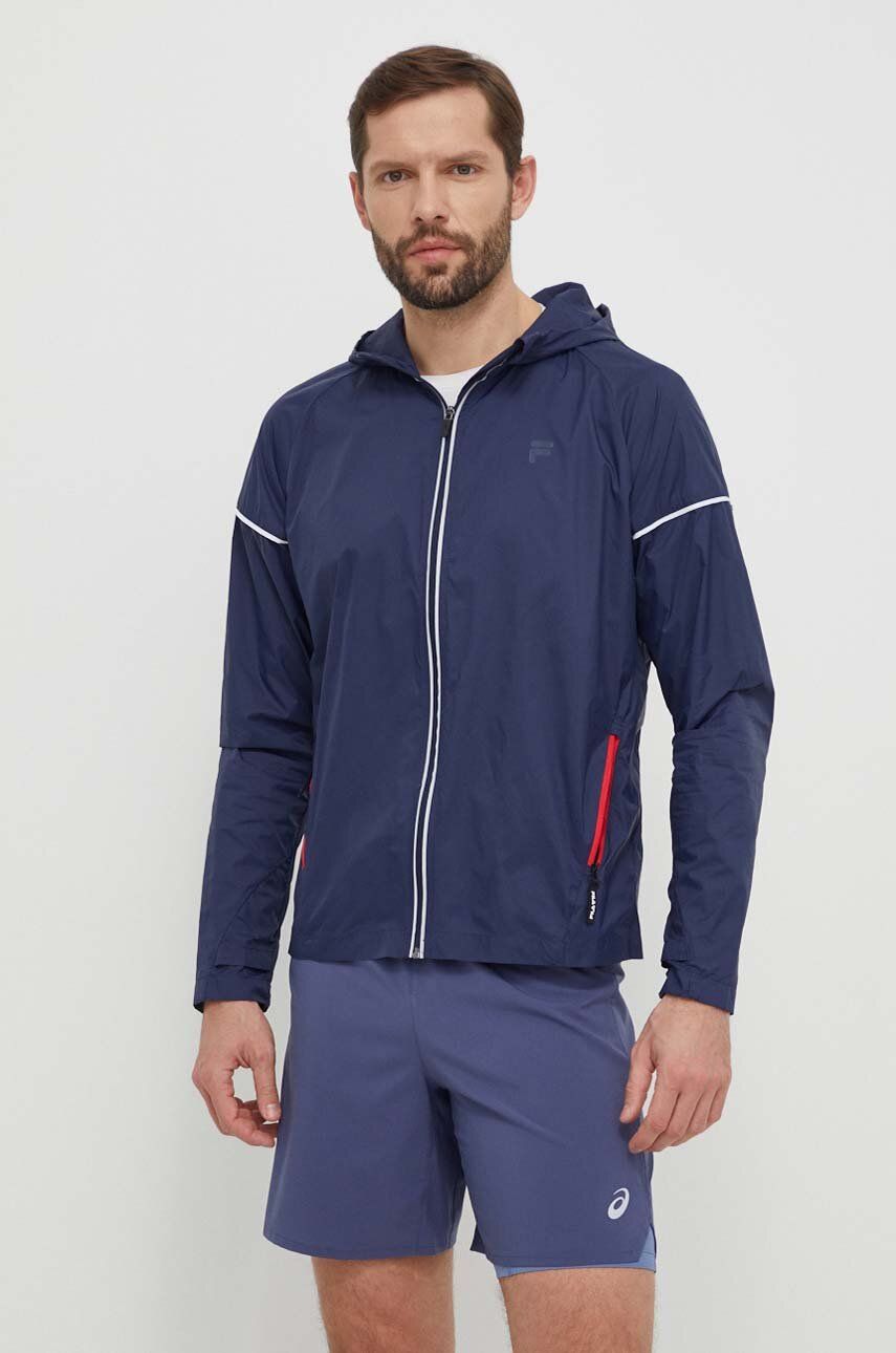 Fila windbreaker Ruffano culoarea albastru marin, de tranzitie