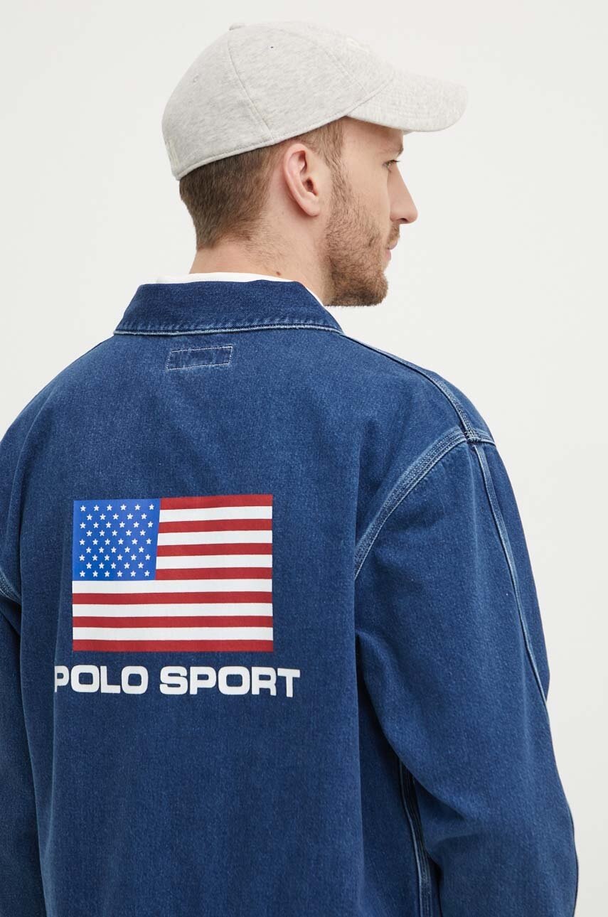 

Дънково яке Polo Ralph Lauren в синьо преходен модел 710937667, Син