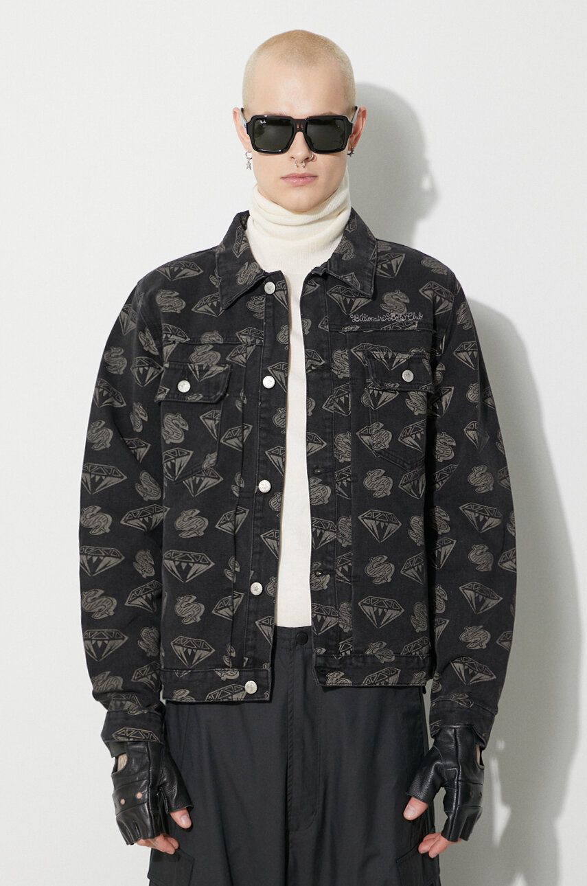 Billionaire Boys Club geacă din denim Diamonds & Dollars Denim bărbați, culoarea negru, de tranziție, B23409