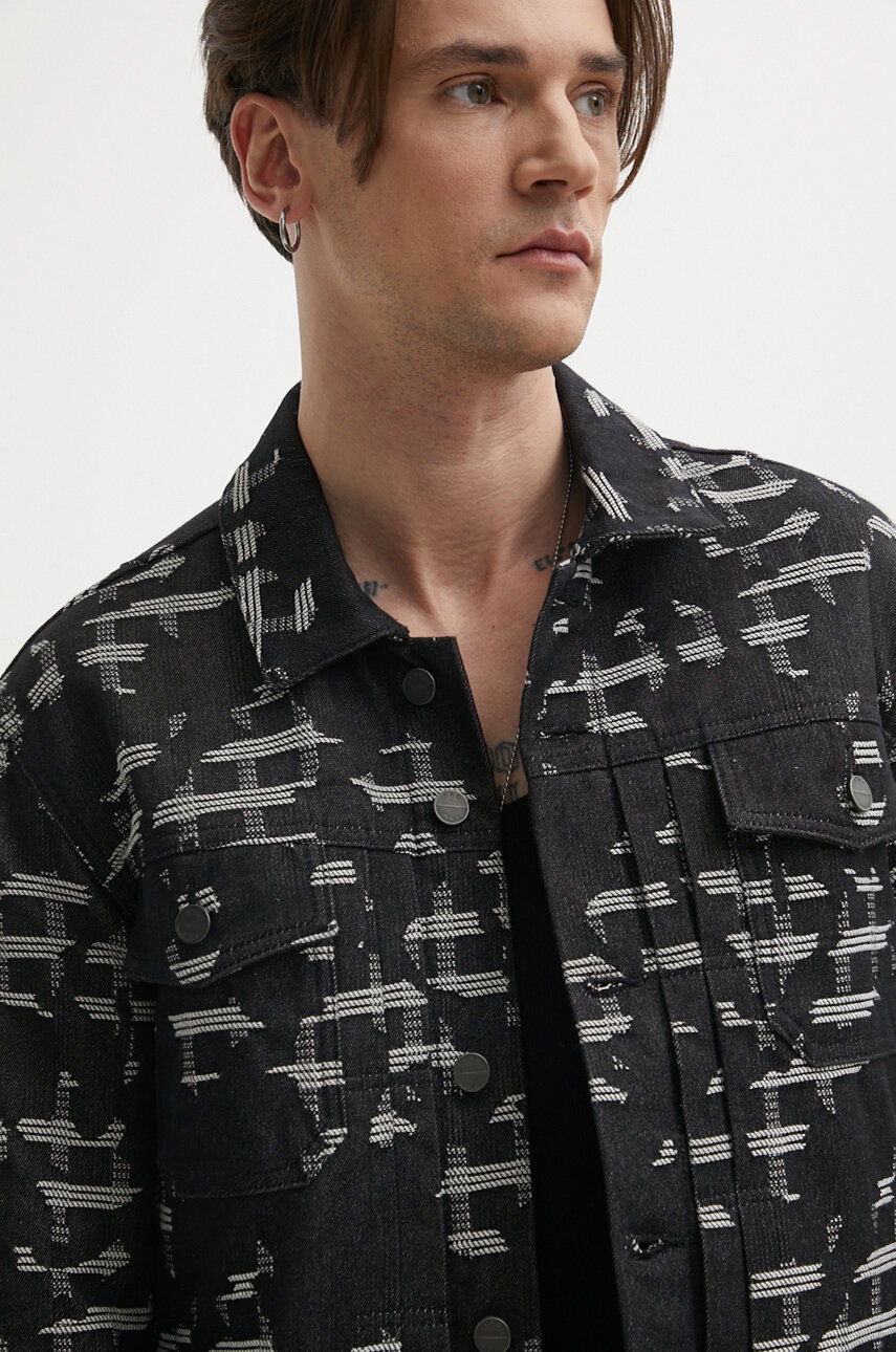 Τζιν μπουφάν IRO ανδρικό, χρώμα: μαύρο φωτογραφία