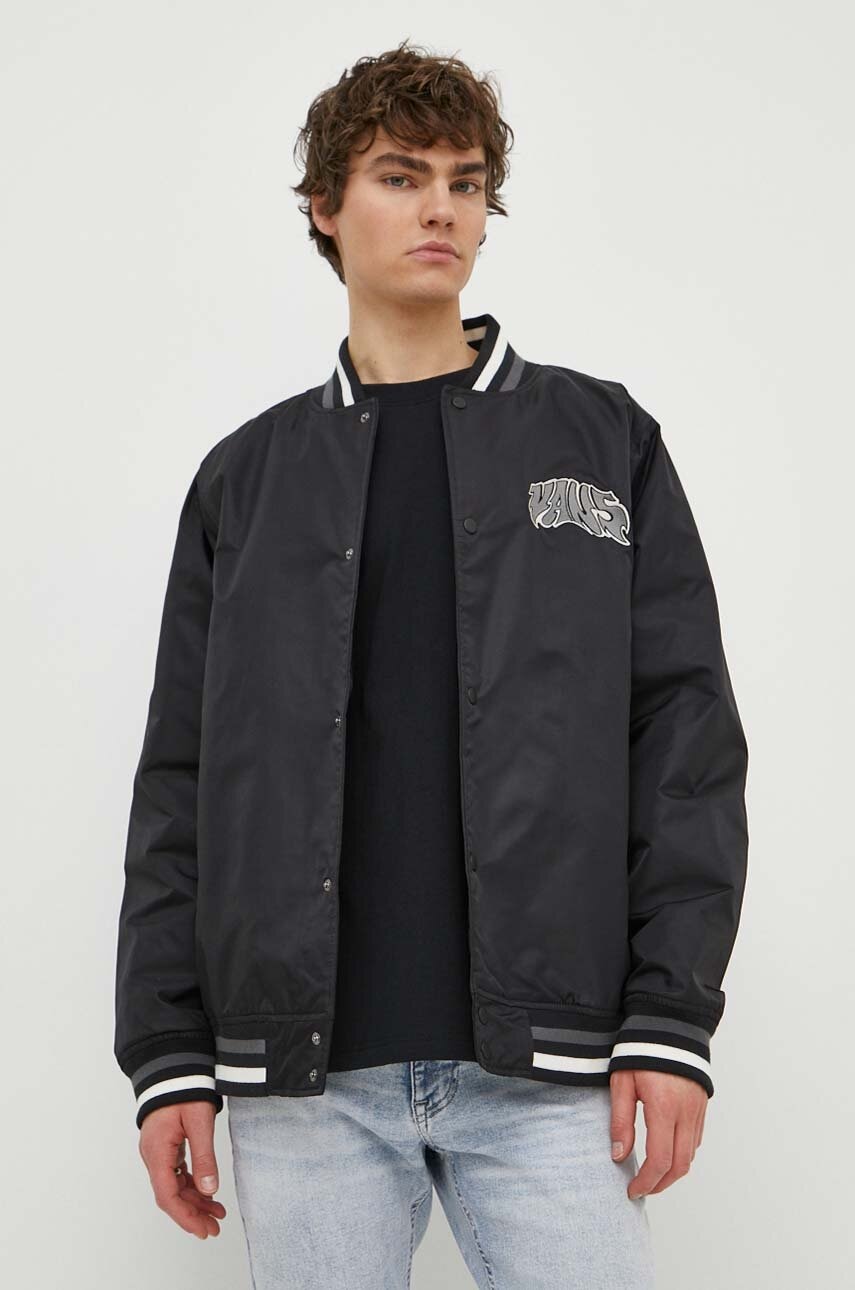 Vans geaca bomber barbati, culoarea negru, de tranzitie