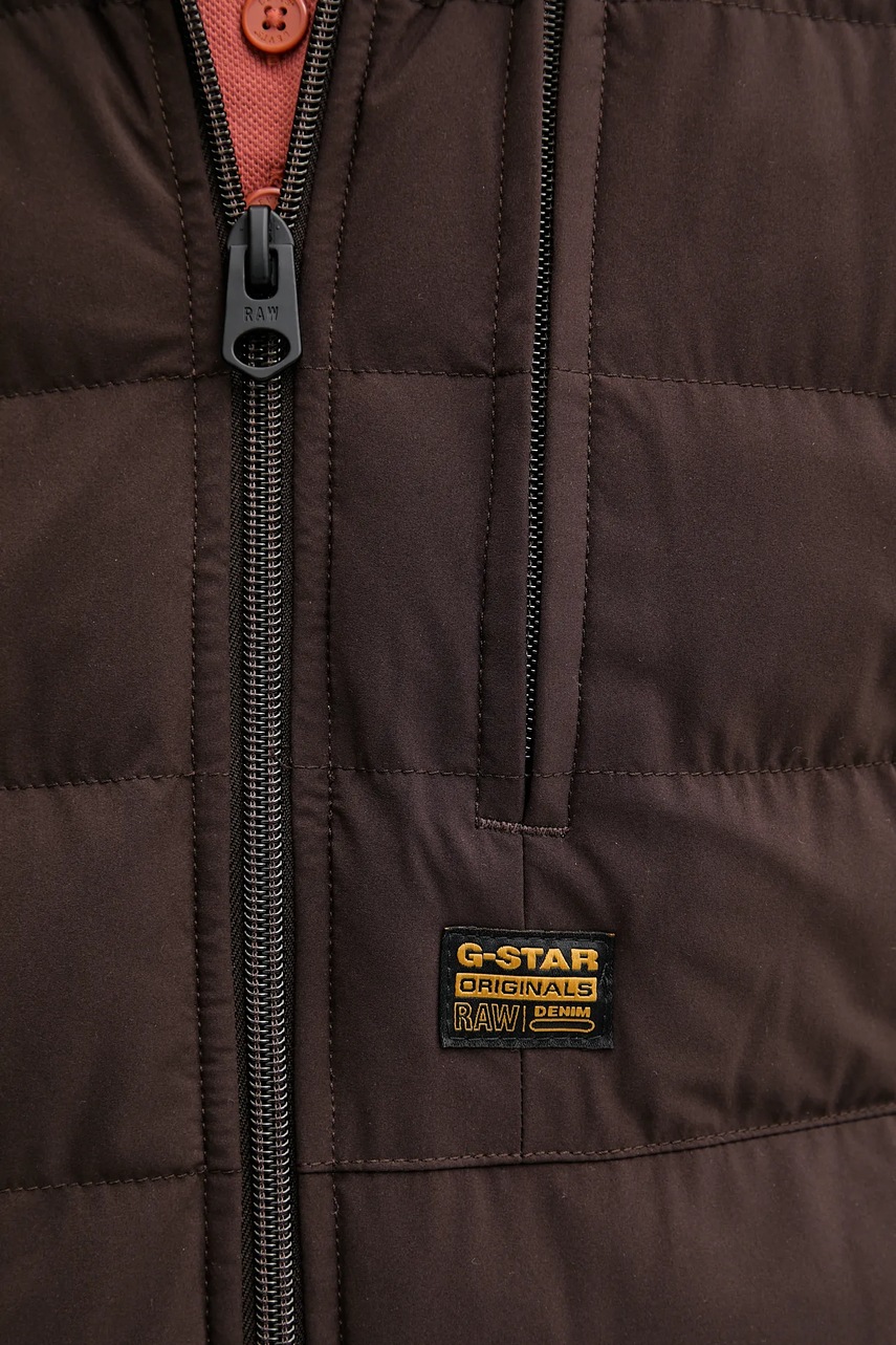 Αμάνικο μπουφάν G-Star χρώμα: καφέ φωτογραφία