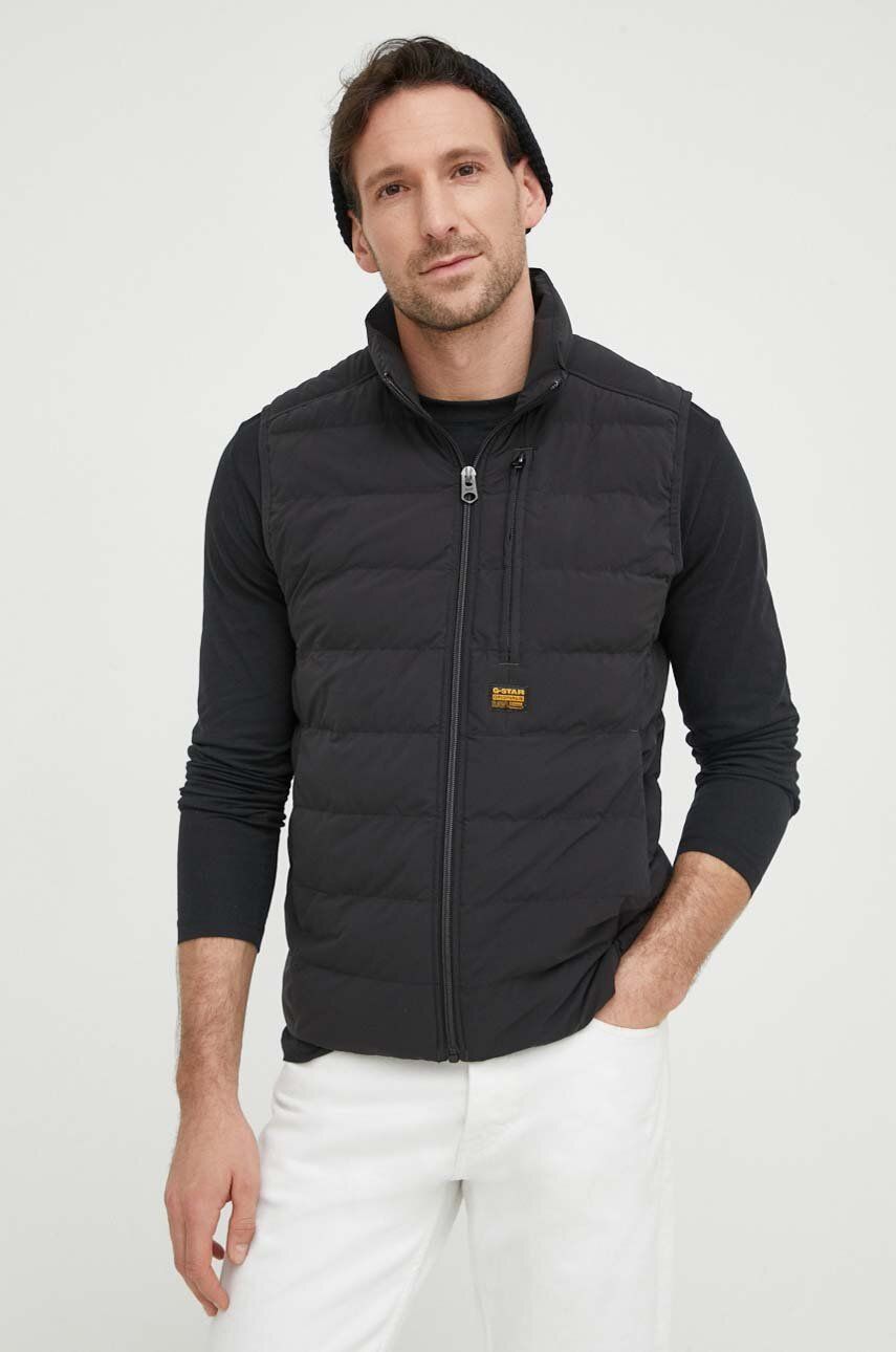 G-Star vestă bărbați, culoarea negru, de tranzitie