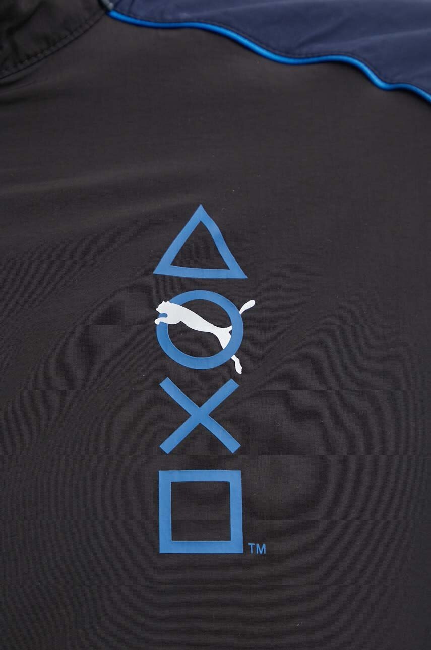 Μπουφάν Puma PUMA X PLAYSTATION χρώμα: μαύρο, 624696 φωτογραφία