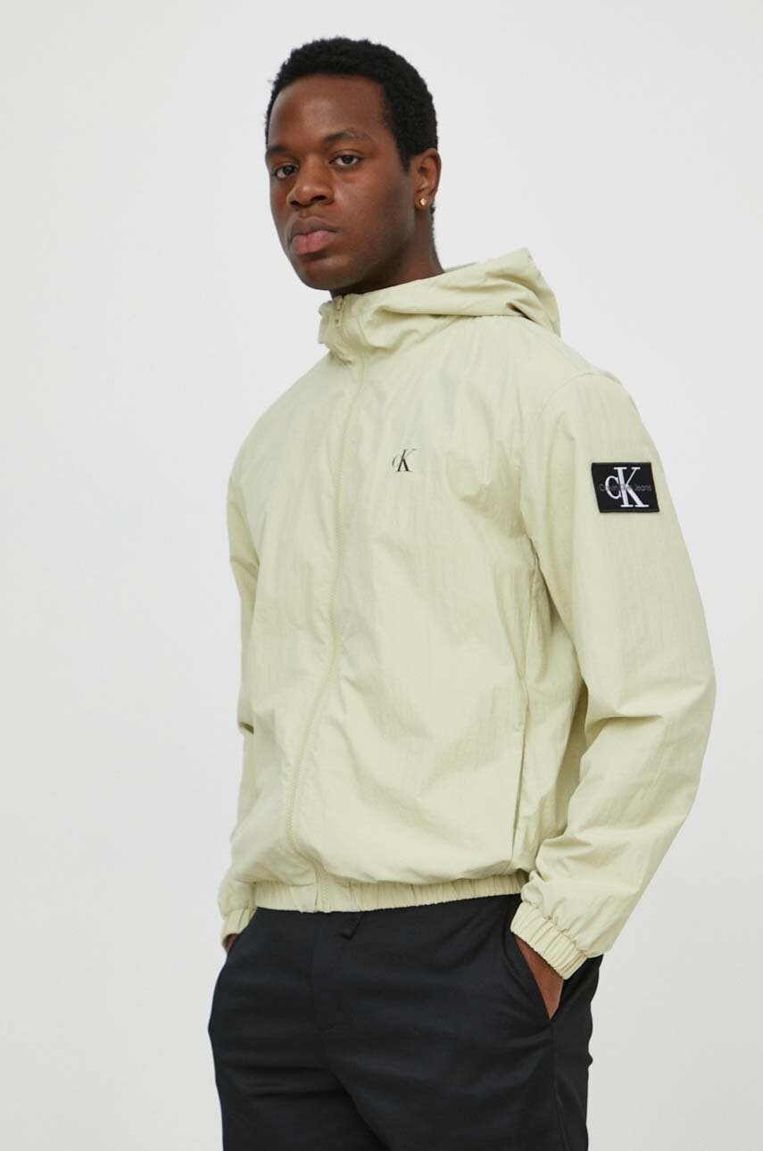 

Яке Calvin Klein Jeans в зелено преходен модел J30J325106, Зелен