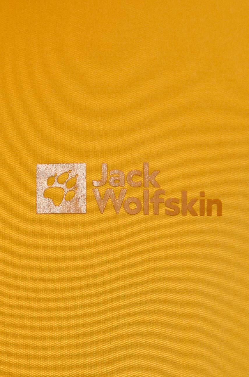 Αδιάβροχο μπουφάν Jack Wolfskin Desert Wind Overhead ανδρικό, χρώμα: κίτρινο φωτογραφία